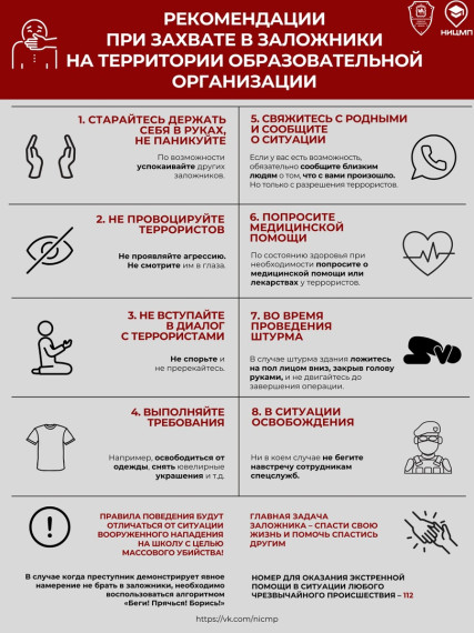 НИЦ Мониторинга и профилактики совместно аппаратом Антитеррористической комиссии Челябинской области подготовили рекомендации для образовательных организаций.